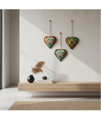Colgante 3U de metal en forma de corazón decorativo