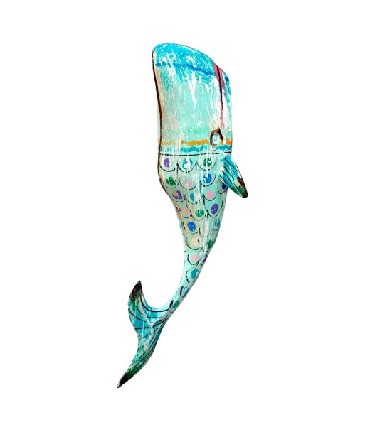 Figura de Ballena de Hojalata Decorativa para el Hogar - Estilo Marinero