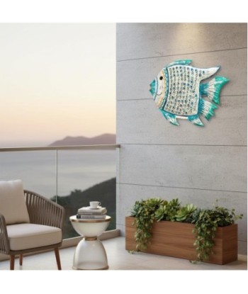 Adorno Pared Pez L - Hojalata, estilo colorido para jardín