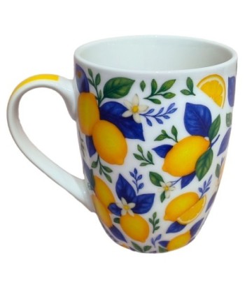 Mug de Porcelana Limones - Regalo Perfecto para Amantes del Té