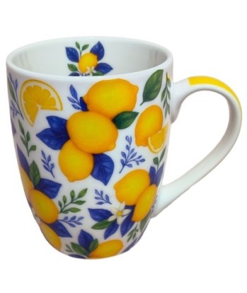 Mug de Porcelana Limones - Regalo Perfecto para Amantes del Té