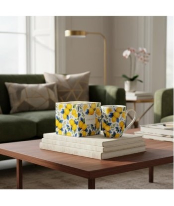 Mug de Porcelana Limones - Regalo Perfecto para Amantes del Té