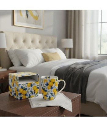 Mug de Porcelana Limones - Regalo Perfecto para Amantes del Té