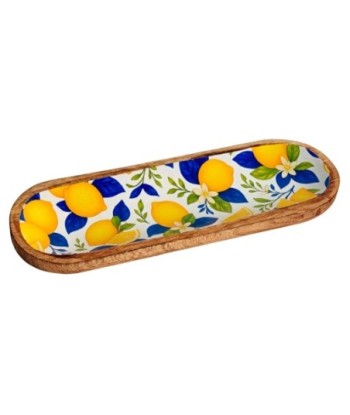 Bandeja Limones S de Madera y Resina - Decorativa y Funcional