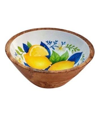 Cuenco Limones S de Madera y Resina | Decoración colorida, ideal para cocina