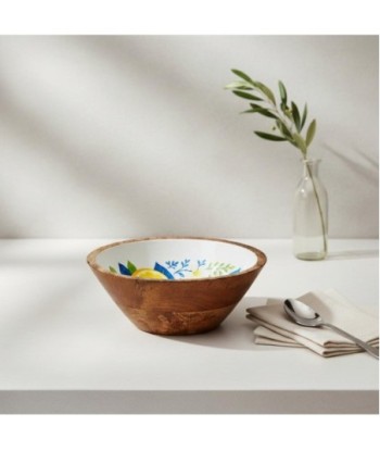 Cuenco Limones S de Madera y Resina | Decoración colorida, ideal para cocina