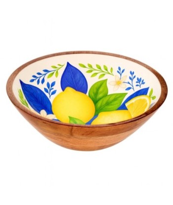 Cuenco de Madera y Resina con Diseño de Limones - Ideal para Decorar tu Mesa