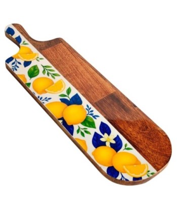 Tabla Cortar Limones de Madera y Resina, Estilo Colorido para Cocina
