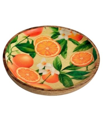 Plato Naranjas S de Madera y Resina - Diseño Fresco y Colorido