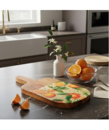 Tabla de Cortar Naranjas de Madera y Resina - Decorativa y Funcional