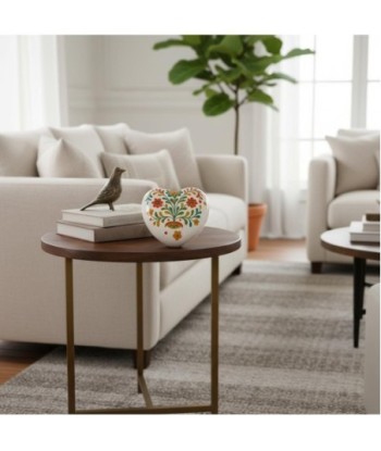 Figura Corazón Flores de Cerámica - Decoración Colorida y Artística
