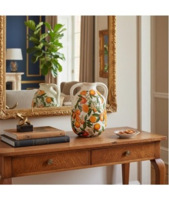 Jarrón Naranjas S de Cerámica - Decoración Moderna y Elegante