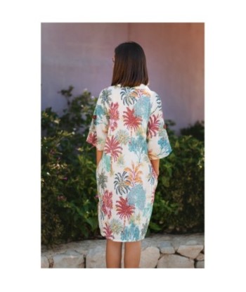 Camisa de Mujer Azul Estampada, Camisera de Algodón, Perfecta para Ocasiones Casual y Elegantes, Moda Isla Bonita,