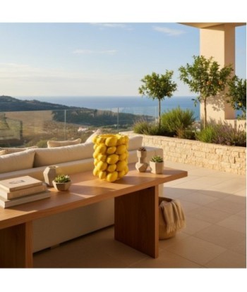 Jarrón Limones de Dolomita - Decoración Moderna y Colorida
