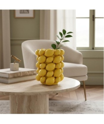 Jarrón Limones de Dolomita - Decoración Moderna y Colorida