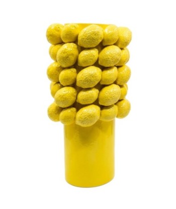 Jarrón Limones de Dolomita  Decoración Colorida y Original