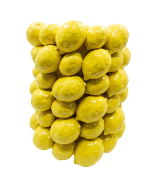 Jarrón Limones de Dolomita - Decoración Colorida y Divertida para el Hogar