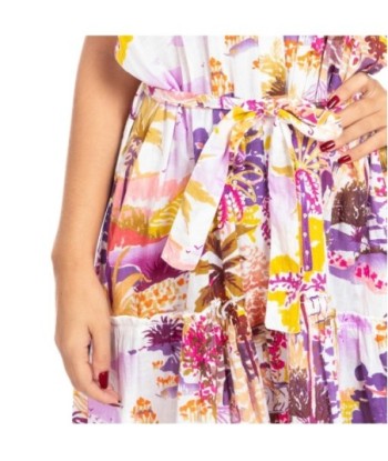 Vestido Corto Rojo de Algodón para Mujer - Moda Étnica Isla Bonita, Perfecto para Fiesta y Ocasiones Especiales