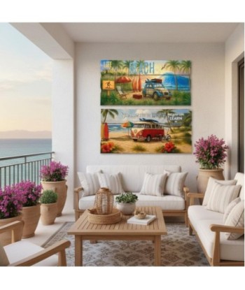 Adorno Pared Jardín MDF 'Life is better at the Beach' - Verano Tropical