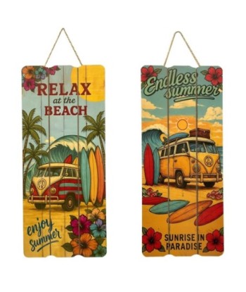 Adorno 2U MDF 'Relax at the Beach' y 'Endless Summer' Estilo Playero