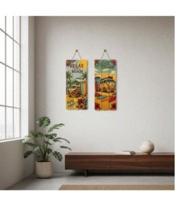 Adorno 2U MDF 'Relax at the Beach' y 'Endless Summer' Estilo Playero