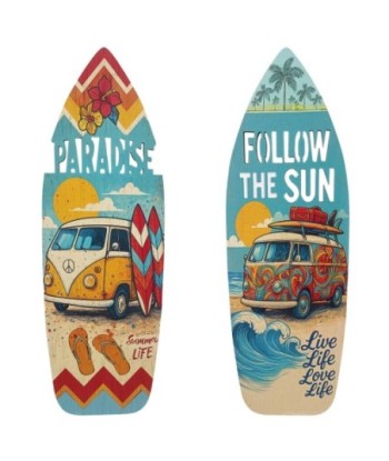 Adorno de Pared Jardín MDF 'Paradise' y 'Follow the Sun' - Estilo Playa Colorido