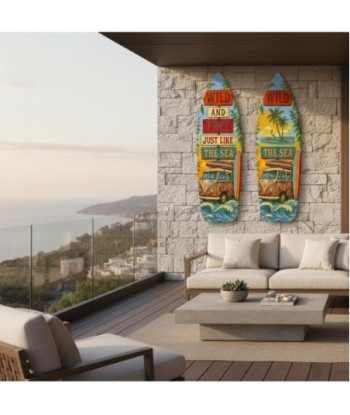 Adorno Pared Jardín MDF 'Wild and Free' Estilo Surf 2U