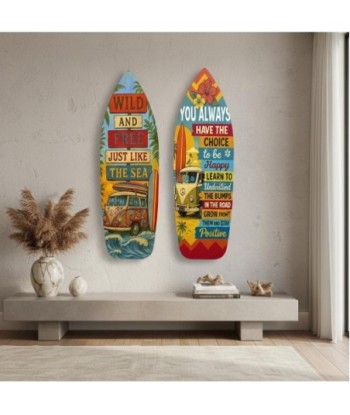 Adorno Pared Jardín MDF 'Wild and Free' Estilo Surf 2U