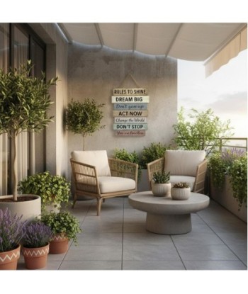 Adorno Pared Rules To Shine MDF - Estilo Motivacional para Hogar