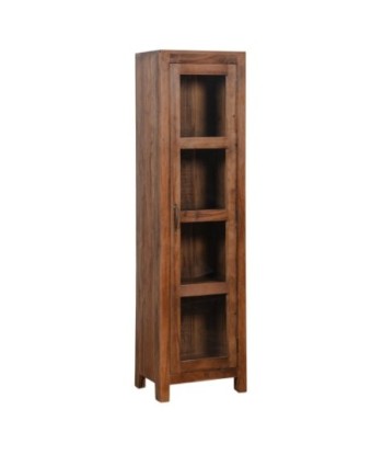 Estantería de Madera con Puertas de Vidrio - Estilo Rústico y Funcional