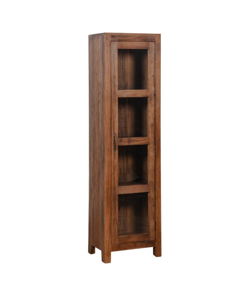 Estantería de Madera con Puertas de Vidrio - Estilo Rústico y Funcional
