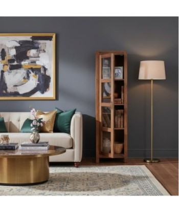 Estantería de Madera con Puertas de Vidrio - Estilo Rústico y Funcional