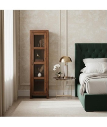 Estantería de Madera con Puertas de Vidrio - Estilo Rústico y Funcional