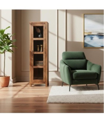 Estantería de Madera con Puertas de Vidrio - Estilo Rústico y Funcional