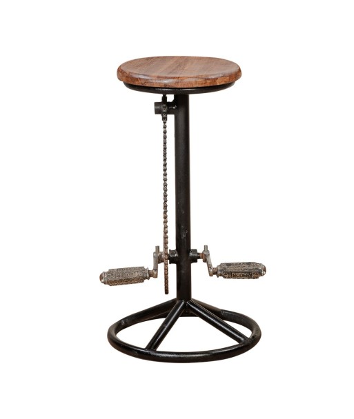 Taburete de Madera Ajustable - Estilo Industrial
