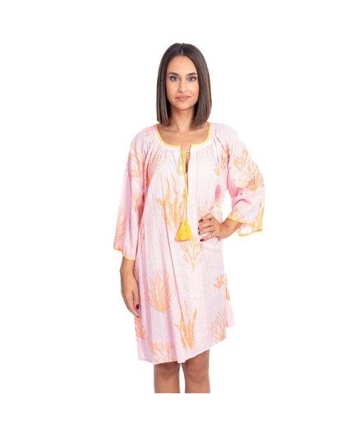 Kurta Azul Mujer - Estilo Chic y Confortable, 100% Algodón, Manga ¾, Ideal para Ocasiones Especiales y Uso Diario