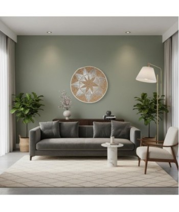 Adorno de Pared de Palma y Hierba Marina - Estilo Natural para Jardín