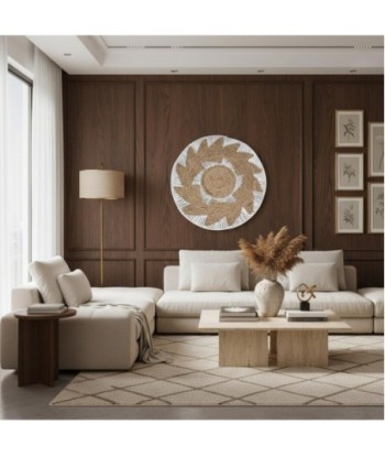 Adorno de Pared de Palma y Hierba Marina, Estilo Natural y Decorativo