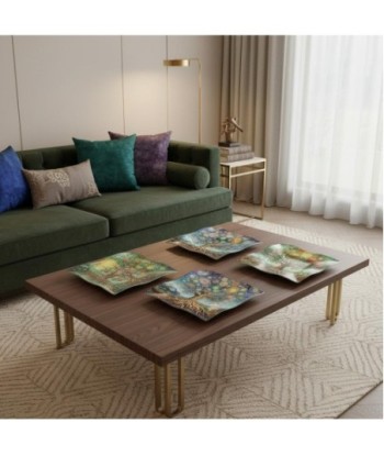Plato Árbol Vida de Vidrio - Decoración Colorida para Mesa