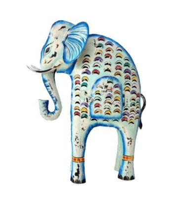 Elefante Portavelas L de Hojalata - Decorativo y Colorido