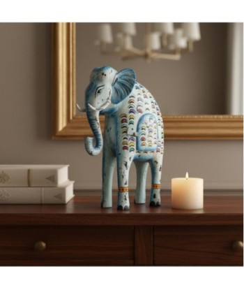 Elefante Portavelas S de Hojalata - Decoración Colorida para el Hogar