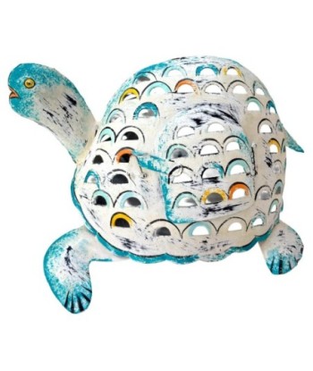 Tortuga Portavelas S de Hojalata - Decoración Colorida para el Hogar
