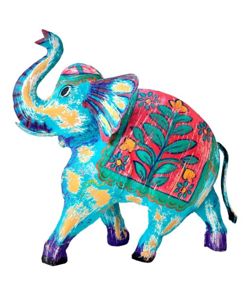 Figura de Elefante de Hojalata Colorido - Decoración Artística
