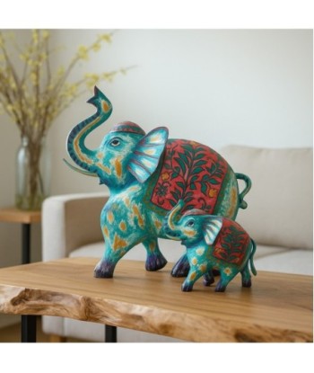 Figura de Elefante de Hojalata Colorido - Decoración Artística