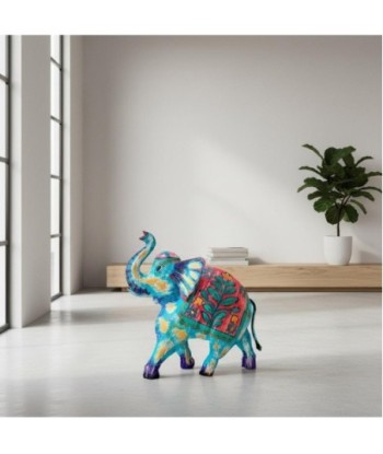 Figura de Elefante de Hojalata Colorido - Decoración Artística