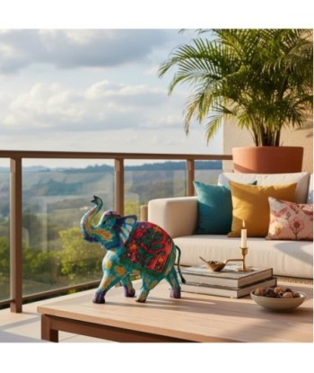 Figura de Elefante de Hojalata Colorido - Decoración Artística