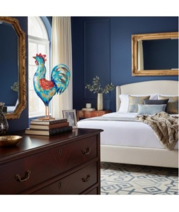 Figura de Gallo S de Hojalata - Decoración Colorida para el Hogar