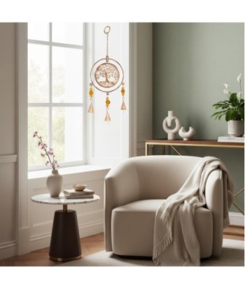 Colgante Arbol Vida de Metal con Detalles Amarillos - Decoración Natural