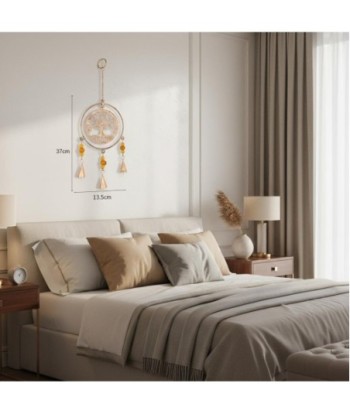 Colgante Arbol Vida de Metal con Detalles Amarillos - Decoración Natural