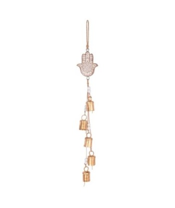 Colgante Mano Fatima de Madera con Detalles en Oro - Decoración Elegante para el Hogar